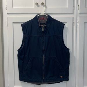 Dickies Navy Vest - Sherpa Lined - Large - Great Condition